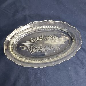 Vintage glass candy or serving platter. 246